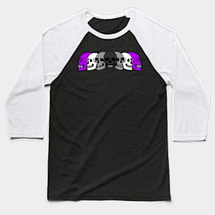 Pride Skulls Asexual Baseball T-Shirt